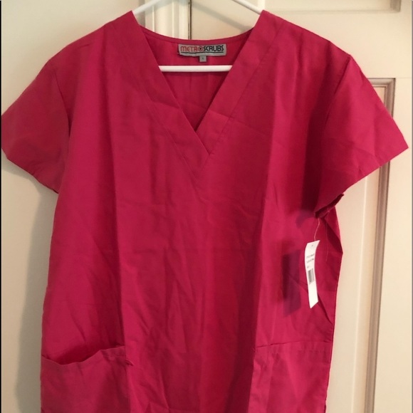 Metro Scrubs Tops - Metro Scrubs Top Size Large Hot Pink  NWT